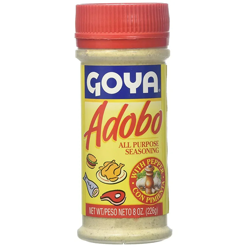 Goya Adobo All Purpose Seasoning - original with pepper 8oz (225gm) - Chile Mojo