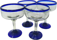 Mexican recycled glass - hand blown Margarita Glass - Chile Mojo