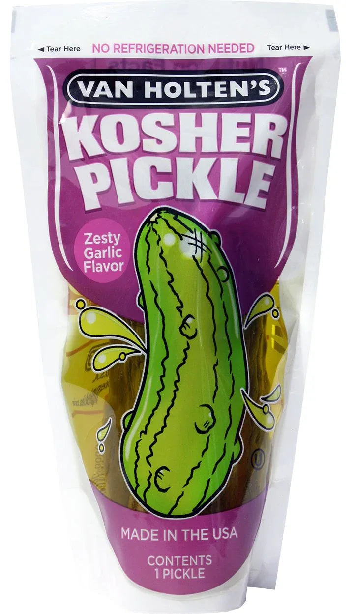 Van Holtens Pickle-in-a-Pouch - Zesty Garlic Kosher - Chile Mojo