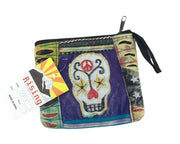 Sugar Skull cotton clutch purse - Chile Mojo