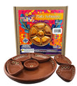 Mexican Earthenware Barro Botanero (6 segment serving plate) - Chile Mojo