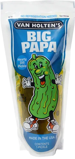 Van Holtens Pickle-in-a-Pouch - Big Papa Hearty Dill - Chile Mojo
