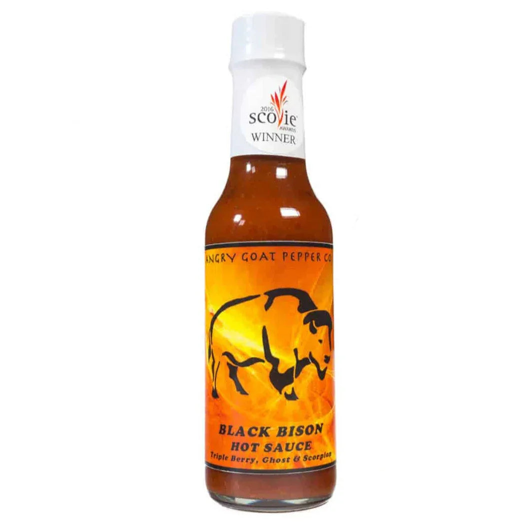 Angry Goat Black Bison Triple Berry Ghost n Scorpion Hot Sauce 148ml (5oz) - Chile Mojo