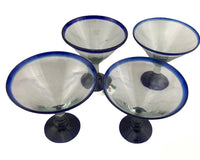 Mexican recycled glass - hand blown Martini Glass - Chile Mojo
