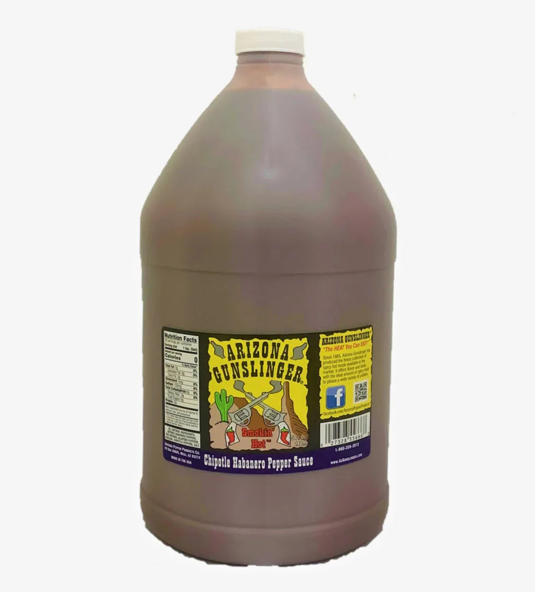 Arizona Gunslinger Chipotle Habanero Hot Sauce 1 gallon (3.8 litres) - Chile Mojo
