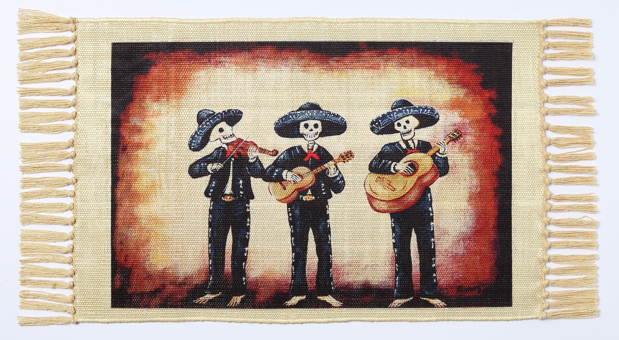 Day of the Dead Placemat - Tres Mariachis