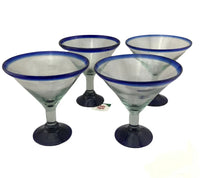 Mexican recycled glass - hand blown Martini Glass - Chile Mojo