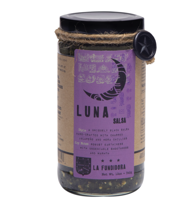 La Fundidora Salsa Luna - Black Charred Jalapenos 340gm