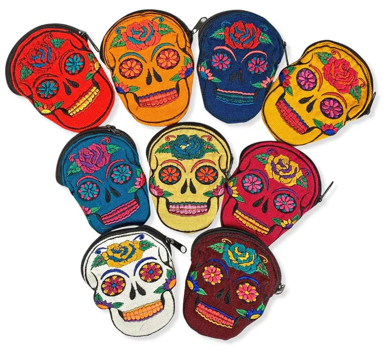 Colourful Sugar Skull Calavera Coin Purse - Chile Mojo
