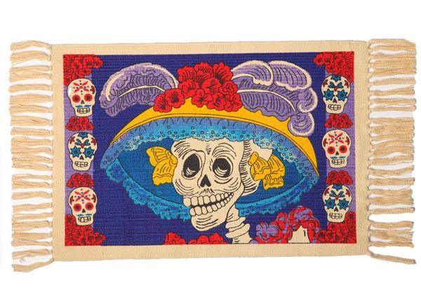 La Catrina cotton placemat - Chile Mojo