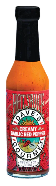 Daves Gourmet Creamy Garlic Red Pepper Hot Sauce 227gm (8oz) - Chile Mojo