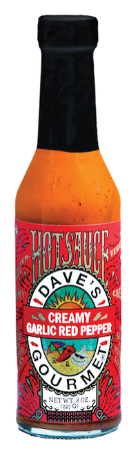 Daves Gourmet Creamy Garlic Red Pepper Hot Sauce 227gm (8oz)