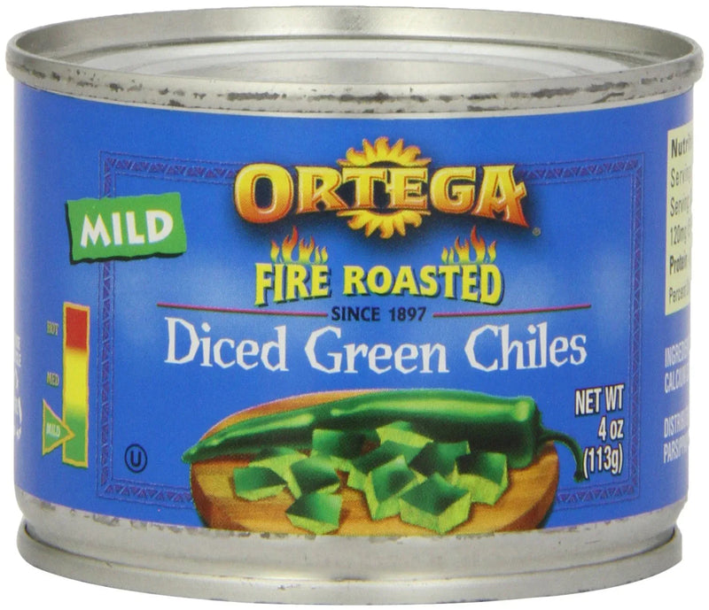 Ortega Fire Roasted Mild Diced Green Chiles 113gm (4oz) - Chile Mojo