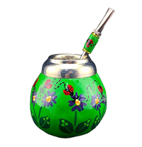 Yerba Mate Flower Gourd incl. Straw - Chile Mojo