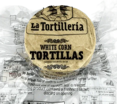 La Tortilleria Corn Tortillas 11cm - 500gm - approx 34 - Chile Mojo