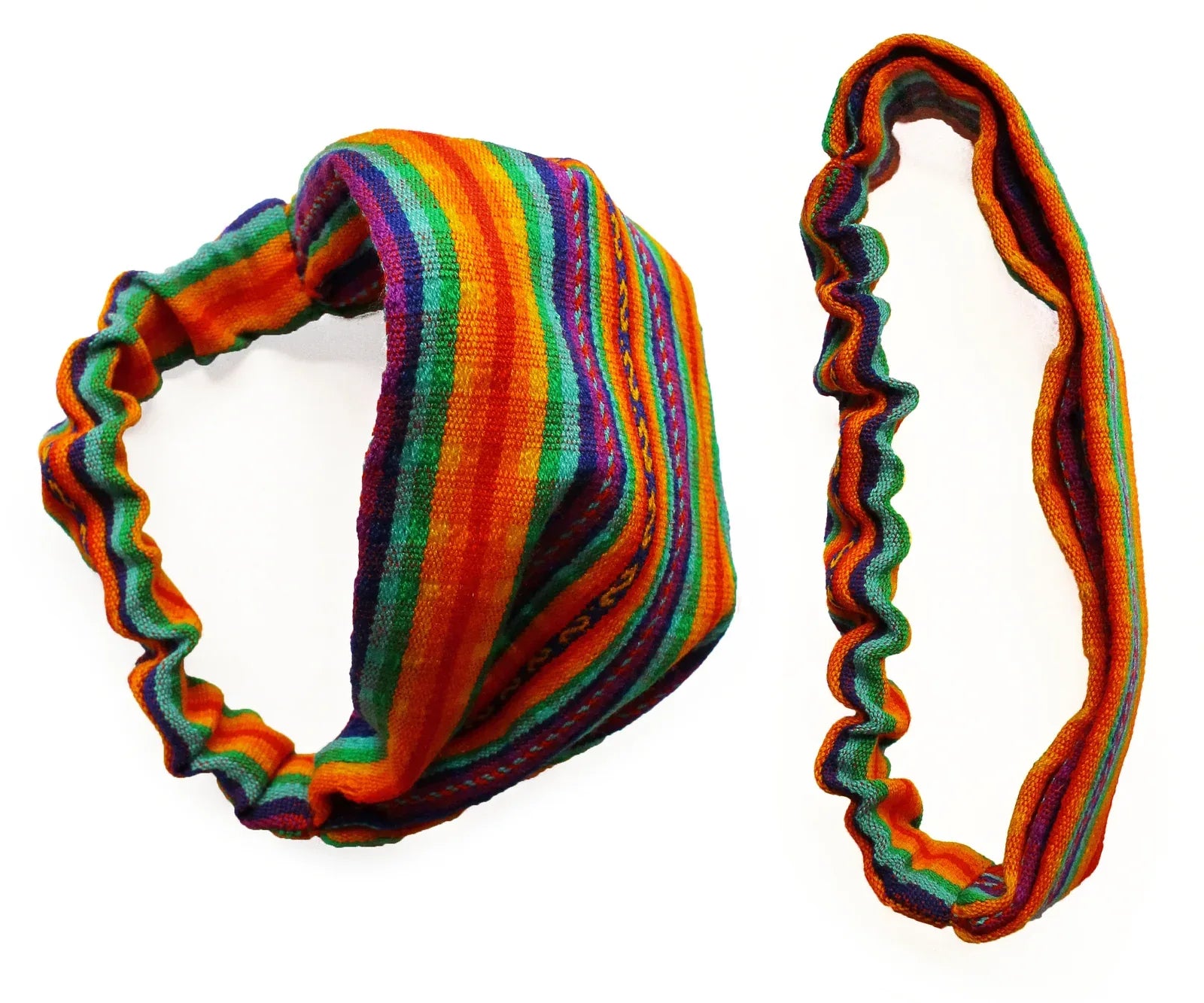 Handmade Serape-striped Head Band from Ecuador - Chile Mojo