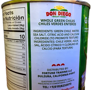 Don Diego Whole Green Mild Chiles 765gm (27oz) - Chile Mojo
