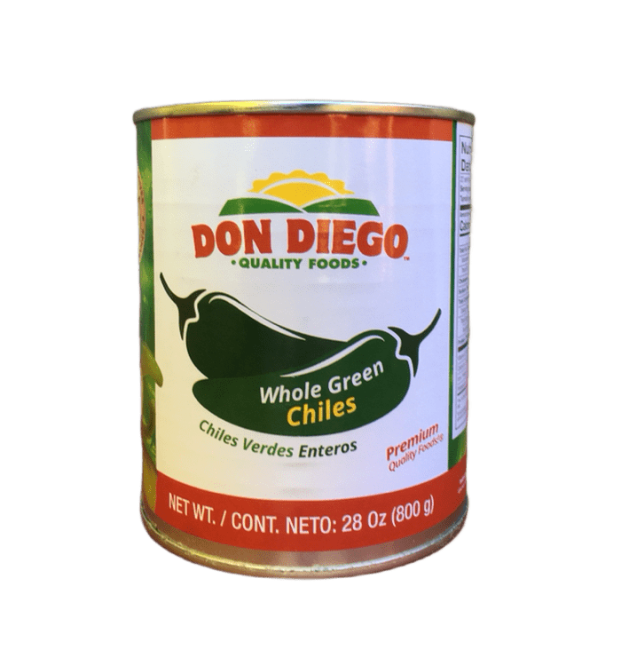 Don Diego Whole Green Mild Chiles 765gm (27oz)