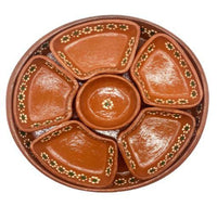 Mexican Earthenware Barro Botanero (6 segment serving plate) - Chile Mojo