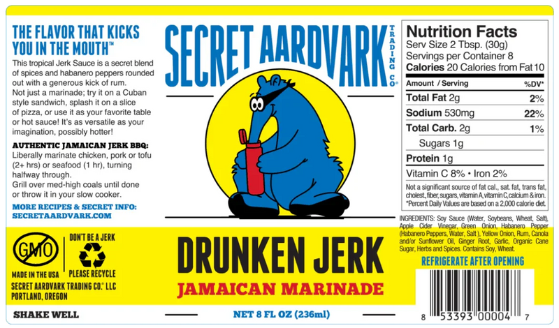 Secret Aardvark Drunken Jerk Sauce 236ml (8oz) - Chile Mojo