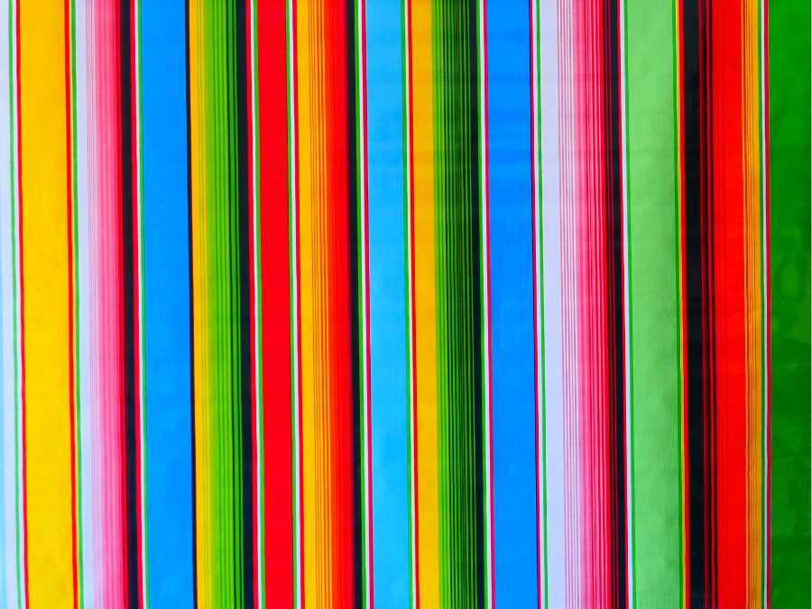 Mexican Oilcloth Table Cover - Serape Stripes