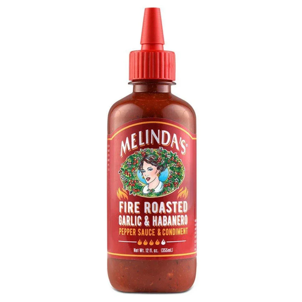 Melindas Fire Roasted Garlic and Habanero Hot Sauce 355ml - Chile Mojo