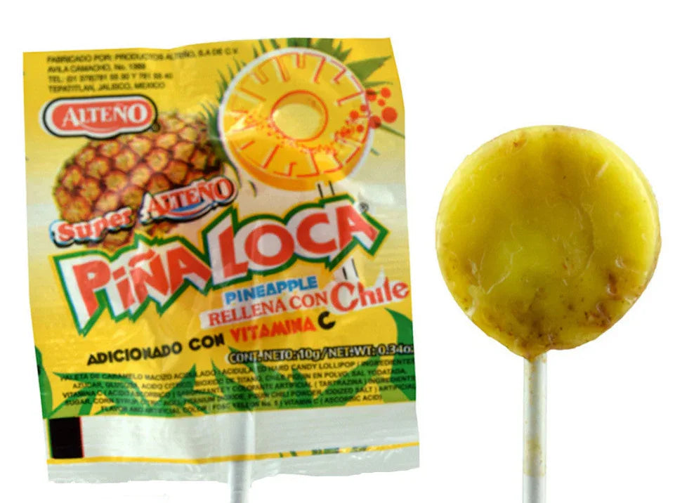 Alteno Pina Loca Crazy Pinapple Mexican lollipop - Chile Mojo