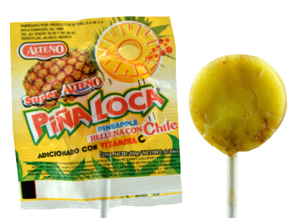 Alteno Pina Loca Crazy Pinapple Mexican lollipop