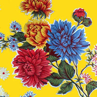 Mexican Oilcloth Table Cover - Chrysanthemum Yellow - Chile Mojo