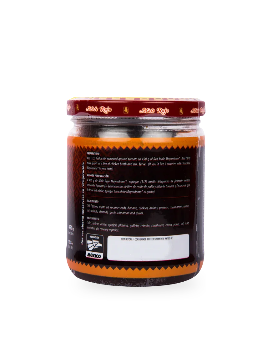 Mayordomo Mole Rojo Paste 450gm - Chile Mojo