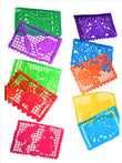 Papel Picado Fiesta theme - 10 plastic sheets 33cm x 23cm - 5m long - Chile Mojo