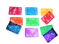 Papel Picado Fiesta theme - 10 plastic sheets 33cm x 23cm - 5m long - Chile Mojo