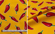 Mexican Oilcloth Table Cover - Chiles Red on Yellow - Chile Mojo