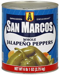 San Marcos Jalapeno whole canned 2.7kg (A10) - Chile Mojo