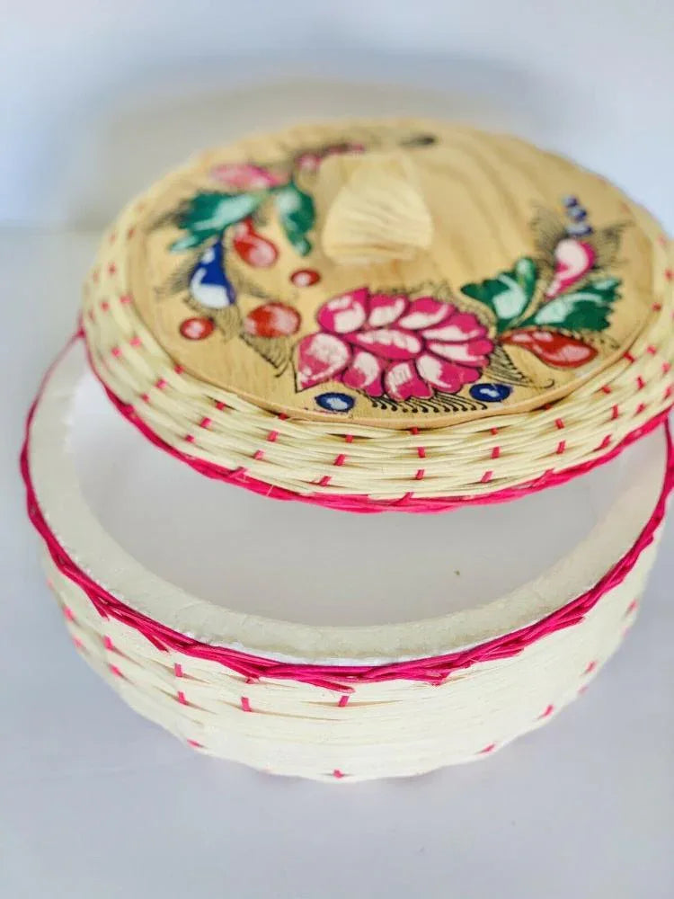 Tortillero Termico - Woven Basket Tortilla Server - Chile Mojo