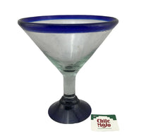 Mexican recycled glass - hand blown Martini Glass - Chile Mojo