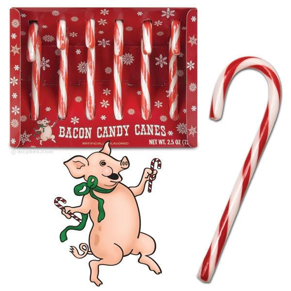 Bacon Candy Canes - set of 6