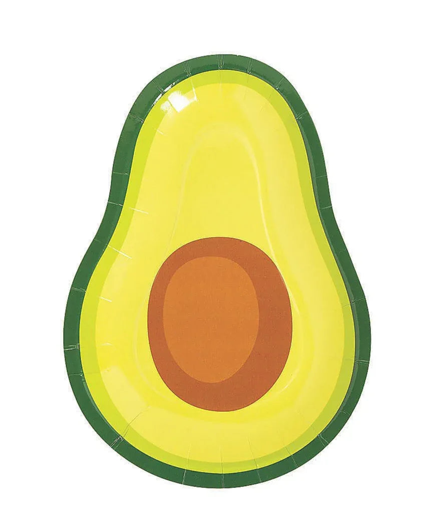 Avocado Shaped paper dessert plate - 8 pack - Chile Mojo