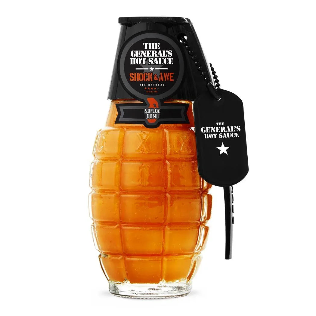 The Generals Hot Sauce Grenade - Shock and Awe 180ml (6oz) - Chile Mojo