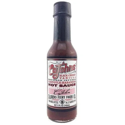 CaJohns Bourbon Infused Black Cherry Vanilla Hot Sauce 148ml (5oz) - Chile Mojo