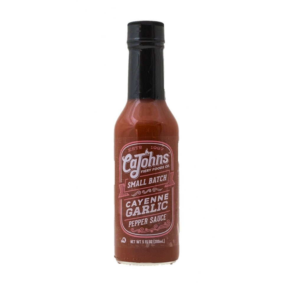 CaJohns Small Batch Cayenne Garlic Pepper Sauce 5oz (148ml)