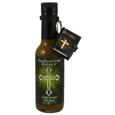 Danny Cash Garlic Serrano Salvation Hot Sauce w- mini bible 148ml (5oz)