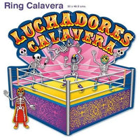 Day of the Dead Luchadores Ring Cardboard Decoration - Chile Mojo