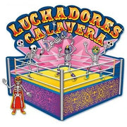 Day of the Dead Luchadores Ring Cardboard Decoration - Chile Mojo