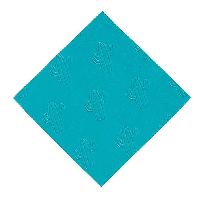 Fiesta Cactus Embossed Beverage Napkins - 16 pack - Chile Mojo