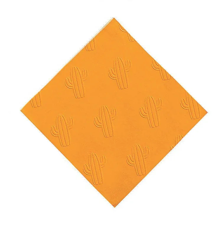 Fiesta Cactus Embossed Beverage Napkins - 16 pack - Chile Mojo