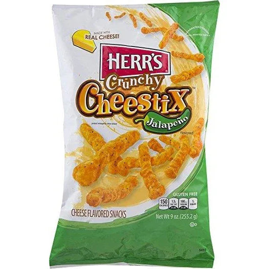 Herrs Crunchy Jalapeno Cheestix 255gm (9oz) - Chile Mojo