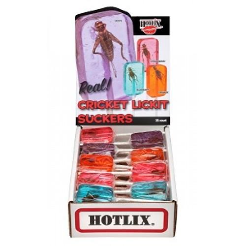 Hotlix Cricket Suckers - mixed box of 36 (9 of each flavour)