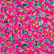 Mexican Oilcloth Table Cover - Otomi Design on Pink - Chile Mojo