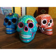 Calavera colored ceramic Skull Medium 12cm-15cm - Chile Mojo